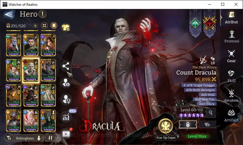 Watcher of Realms Accounts End-Game GLOBAL 60x|14M Power|15 Lord[ValderonA4,Praetus,Iovar,Etc]|117 Legend[Lady 12