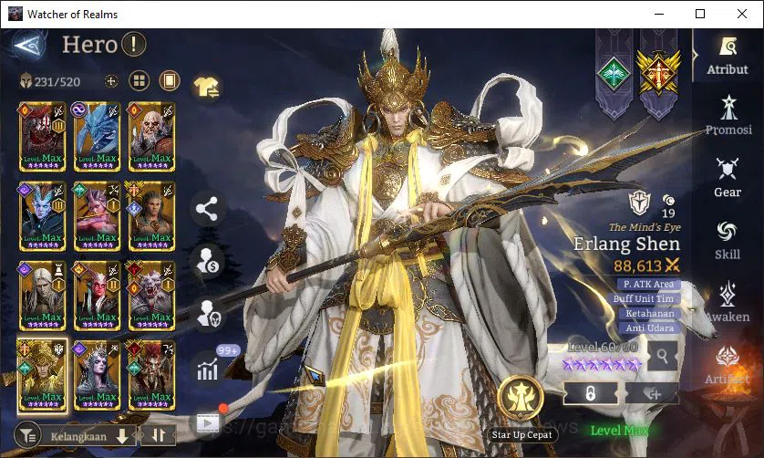 Watcher of Realms Accounts End-Game GLOBAL 60x|14M Power|15 Lord[ValderonA4,Praetus,Iovar,Etc]|117 Legend[Lady 13