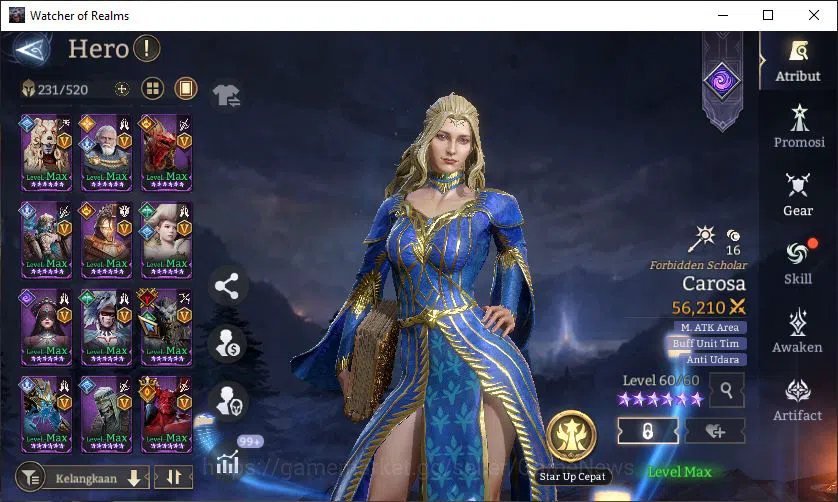 Watcher of Realms Accounts End-Game GLOBAL 60x|14M Power|15 Lord[ValderonA4,Praetus,Iovar,Etc]|117 Legend[Lady 19
