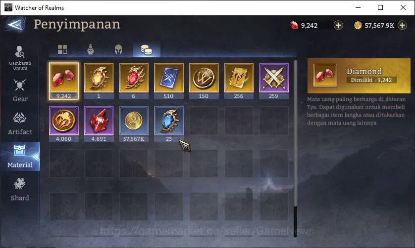 Watcher of Realms Accounts End-Game GLOBAL 60x|14M Power|15 Lord[ValderonA4,Praetus,Iovar,Etc]|117 Legend[Lady 20