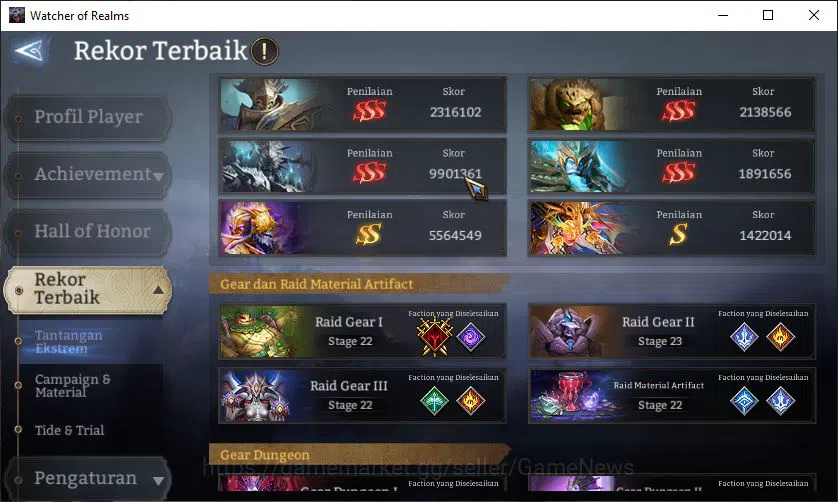 Watcher of Realms Accounts End-Game GLOBAL 60x|14M Power|15 Lord[ValderonA4,Praetus,Iovar,Etc]|117 Legend[Lady 7