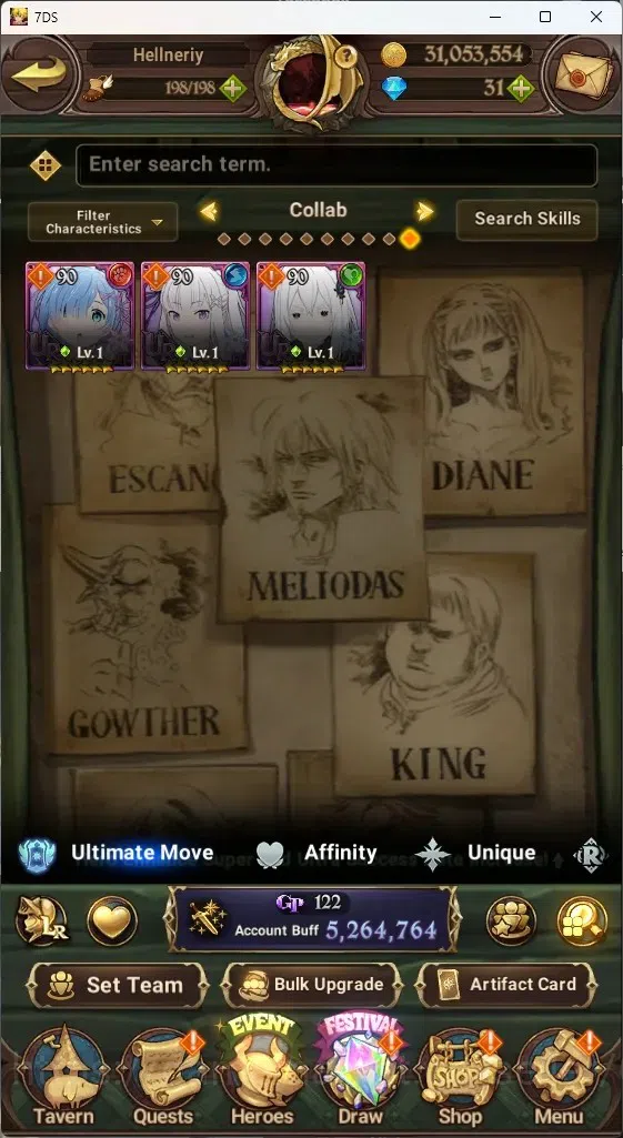 The Seven Deadly Sins: Grand Cross Accounts ASIA|5,2M CC|46 LS,31 Dm|8 LR+11 UR+Collab ReZERO| image 11