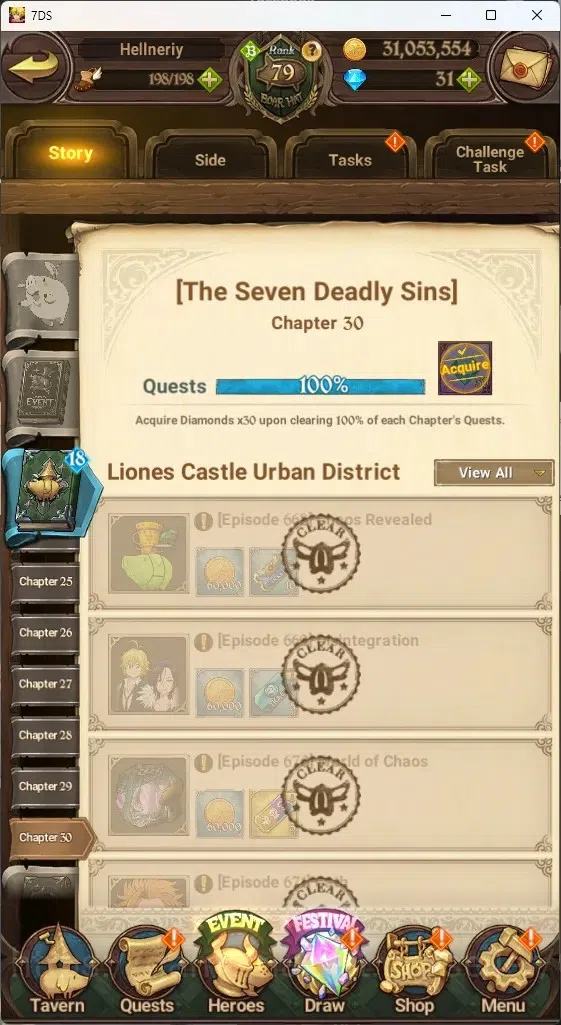 The Seven Deadly Sins: Grand Cross Accounts ASIA|5,2M CC|46 LS,31 Dm|8 LR+11 UR+Collab ReZERO| image 16