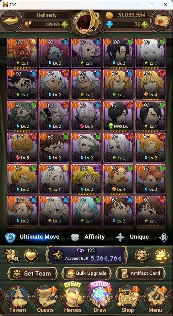 The Seven Deadly Sins: Grand Cross Accounts ASIA|5,2M CC|46 LS,31 Dm|8 LR+11 UR+Collab ReZERO| image 7