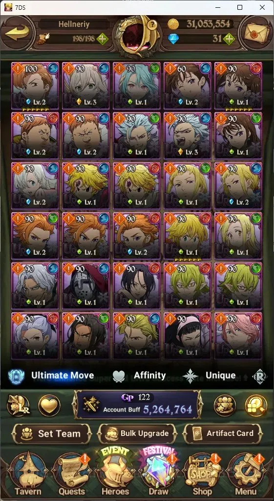 The Seven Deadly Sins: Grand Cross Accounts ASIA|5,2M CC|46 LS,31 Dm|8 LR+11 UR+Collab ReZERO| image 8