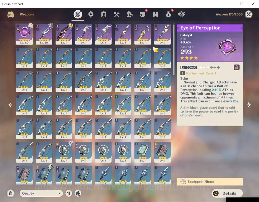 Genshin Impact Accounts ASIA|AR 39|Rate On|1 Limited + 1 (*5 Standard)|Nic image 3