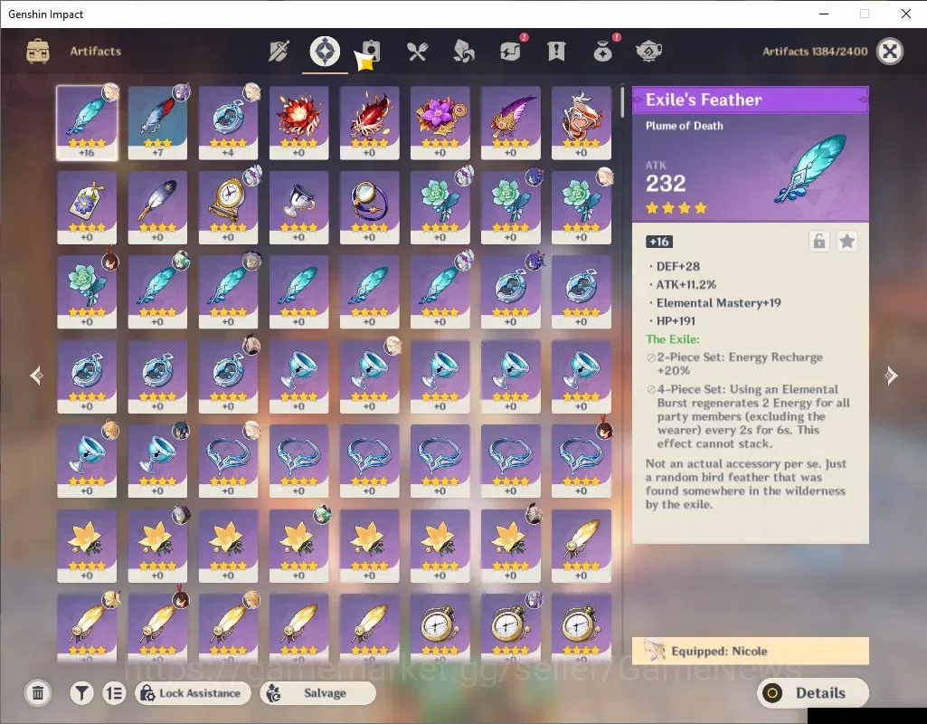 Genshin Impact Accounts ASIA|AR 39|Rate On|1 Limited + 1 (*5 Standard)|Nic image 4