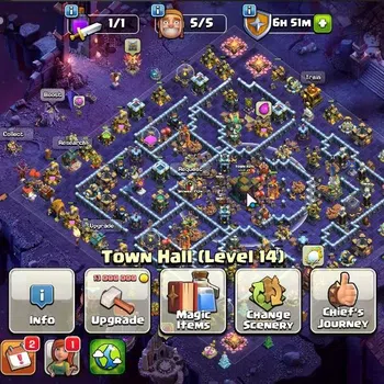 Clash of Clans High-End LV 150|TH 14-BH 7|HH 8|BK 53,AQ 56,GW 31,MP 48,RC  image 1