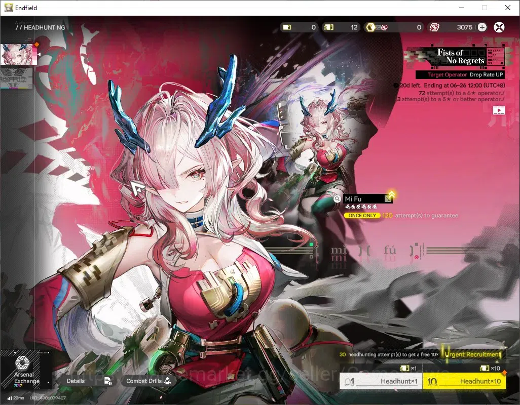 Arknights: Endfield Accounts ASIA|Ready Gacha 12HH Permit|Lv51|7 SSR(3Limit)+10 image 4