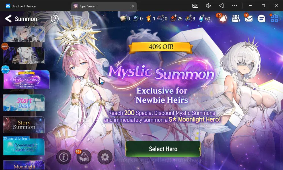 Epic Seven Accounts GLOBAL UNVERIF|New Era|6 ML(DK Sharun,Har Setti,Zi image 11