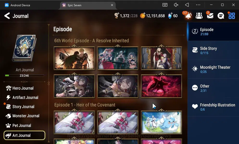 Epic Seven Accounts GLOBAL UNVERIF|New Era|6 ML(DK Sharun,Har Setti,Zi image 19