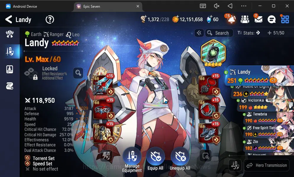 Epic Seven Accounts GLOBAL UNVERIF|New Era|6 ML(DK Sharun,Har Setti,Zi image 4