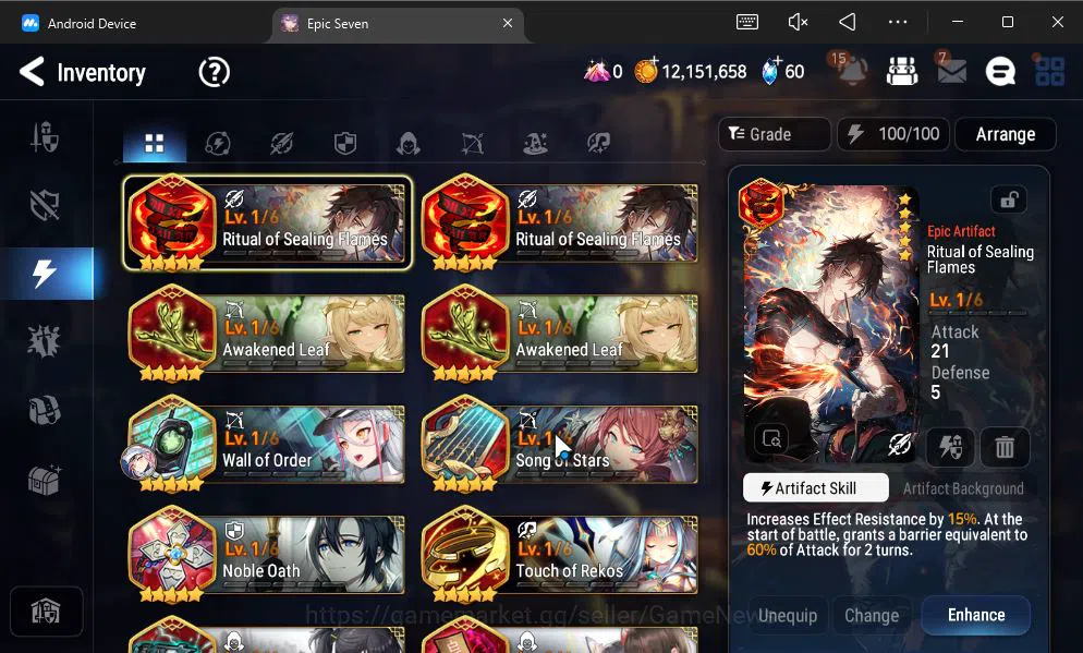 Epic Seven Accounts GLOBAL UNVERIF|New Era|6 ML(DK Sharun,Har Setti,Zi image 7