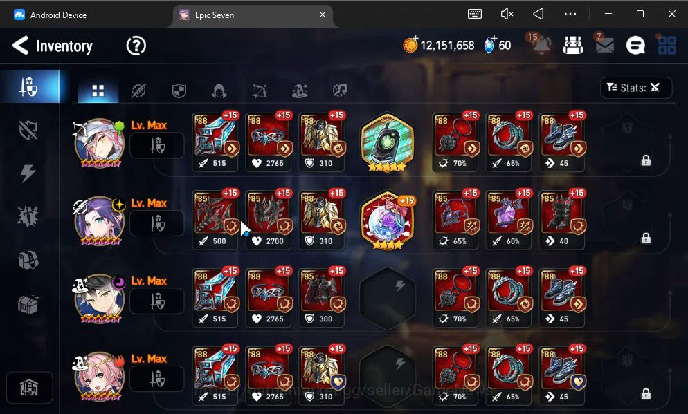 Epic Seven Accounts GLOBAL UNVERIF|New Era|6 ML(DK Sharun,Har Setti,Zi image 9