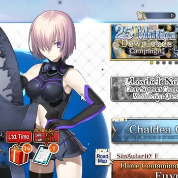 Fate-Grand Order Accounts NA Starter Fuyuki Lvl 1|251 Saint Quartz|1 SSR Servant| ( Koyanskaya of Light ) |32 Golden