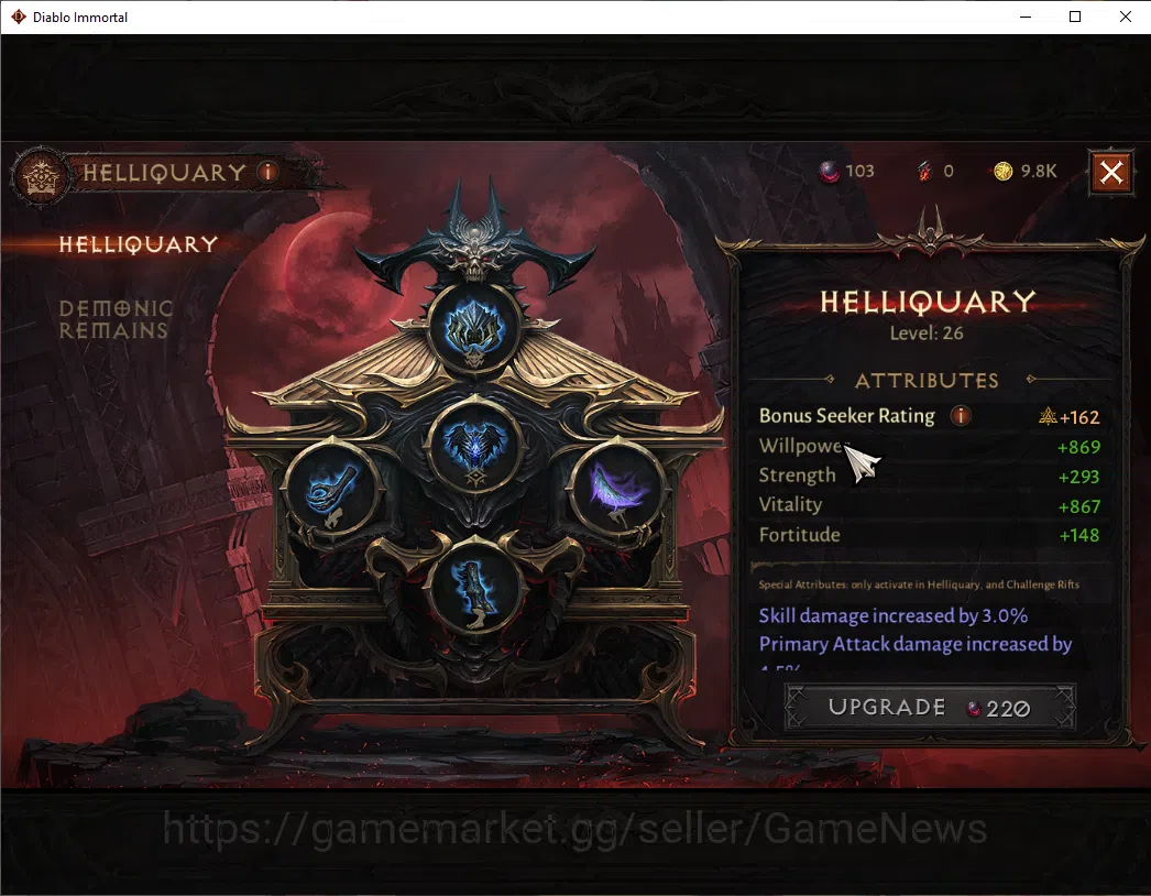 Diablo Immortal Accounts SEA - Izual|CS ON|Lv60(858)|Tempest|CR 40k|Reso 43 image 4