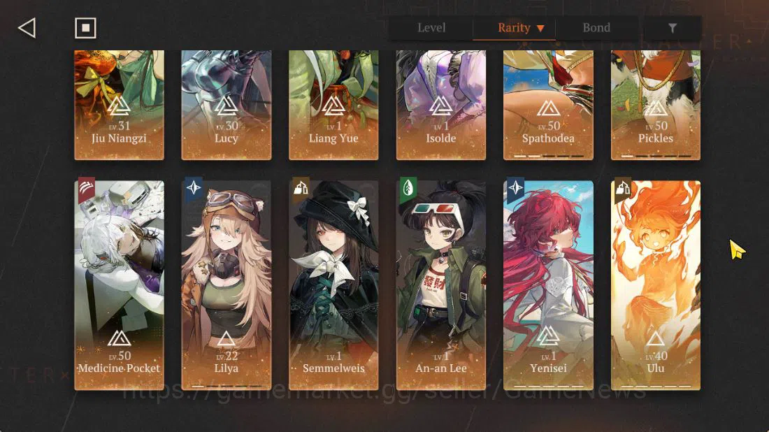 Reverse: 1999 Accounts Midgame GLOBAL|Lv 39|10*6Crew(3Limit)|[Jiu Niangzi,Lucy,Liang 3