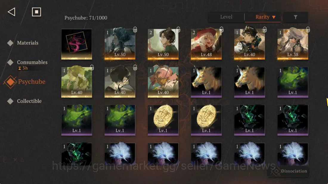 Reverse: 1999 Accounts Midgame GLOBAL|Lv 39|10*6Crew(3Limit)|[Jiu Niangzi,Lucy,Liang 7