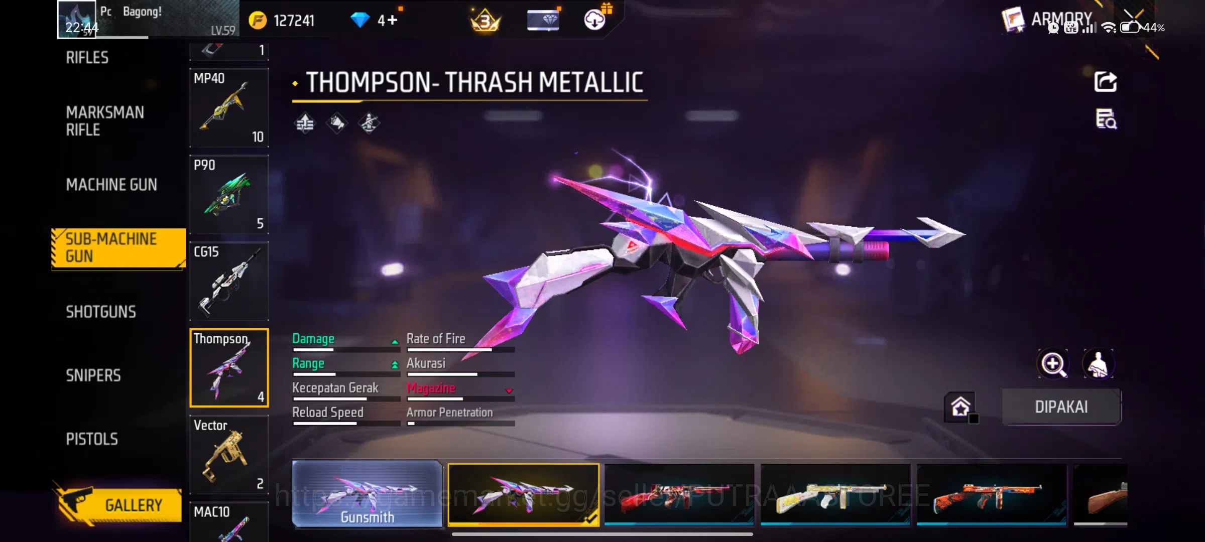 Free Fire Accounts INDONESIA | LOGIN GOOGLE | EMOT LOBY GELAP 1 | EVO image 16