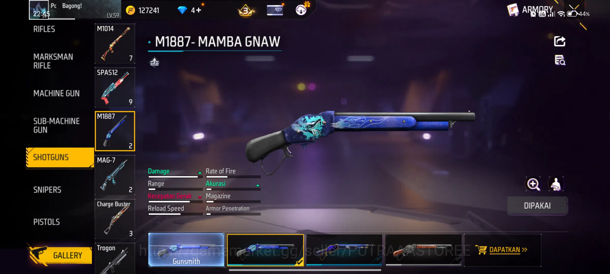 Free Fire Accounts INDONESIA | LOGIN GOOGLE | EMOT LOBY GELAP 1 | EVO image 18