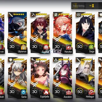 Arknights Accounts Mid-Tier ARKNIGHTS GLOBAL EARLYMID 18*6 , 2 LIMITED WANG,SHU , PRAMANIX