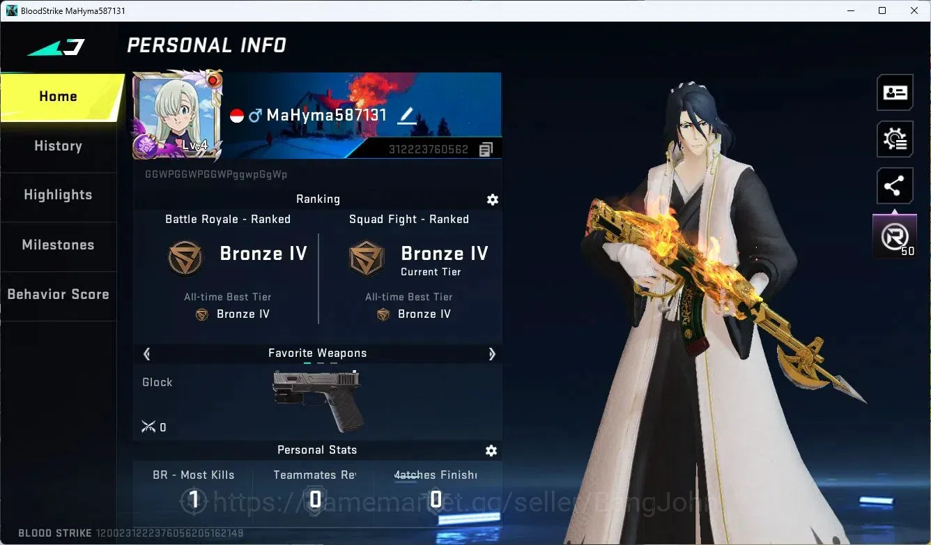 Blood Strike Accounts ASIA| 7DS Oslo Playpal | 2 7DS Collab Guns | 2 BLE image 1