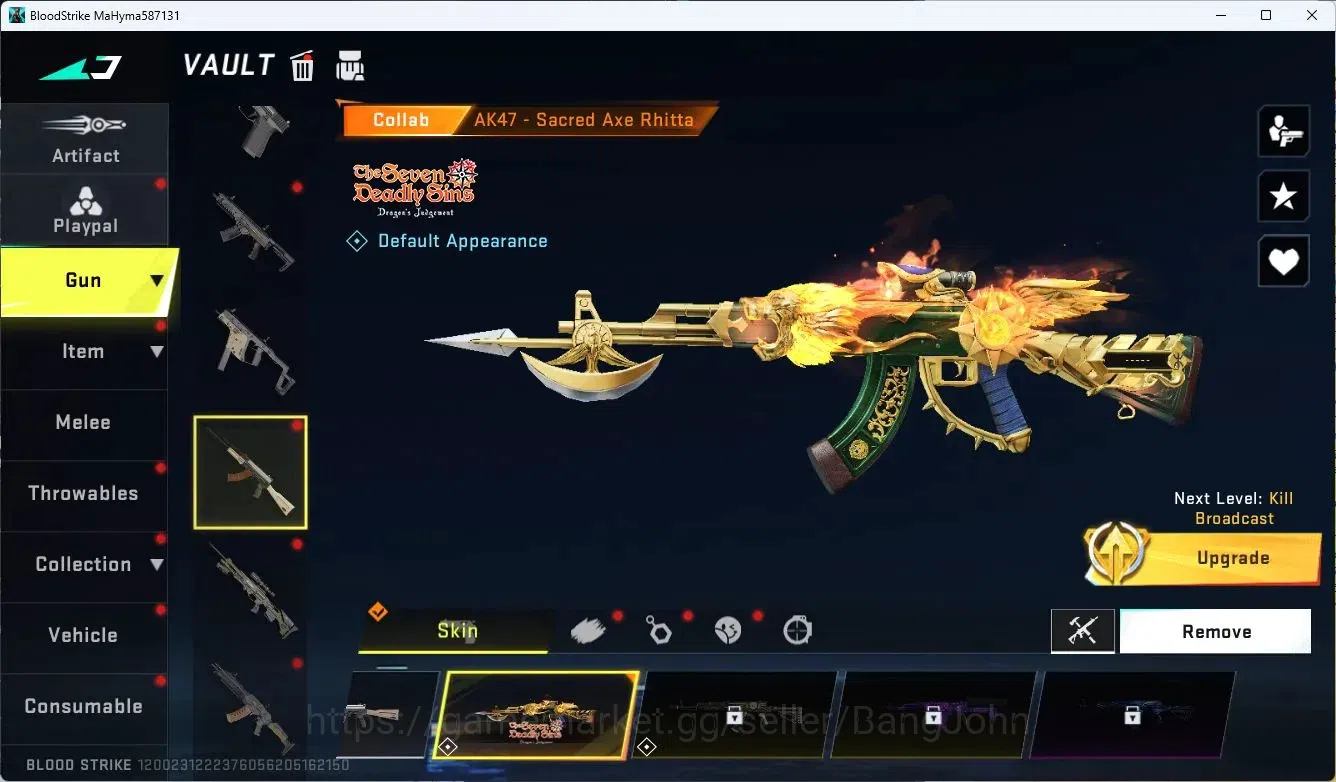 Blood Strike Accounts ASIA| 7DS Oslo Playpal | 2 7DS Collab Guns | 2 BLE image 5