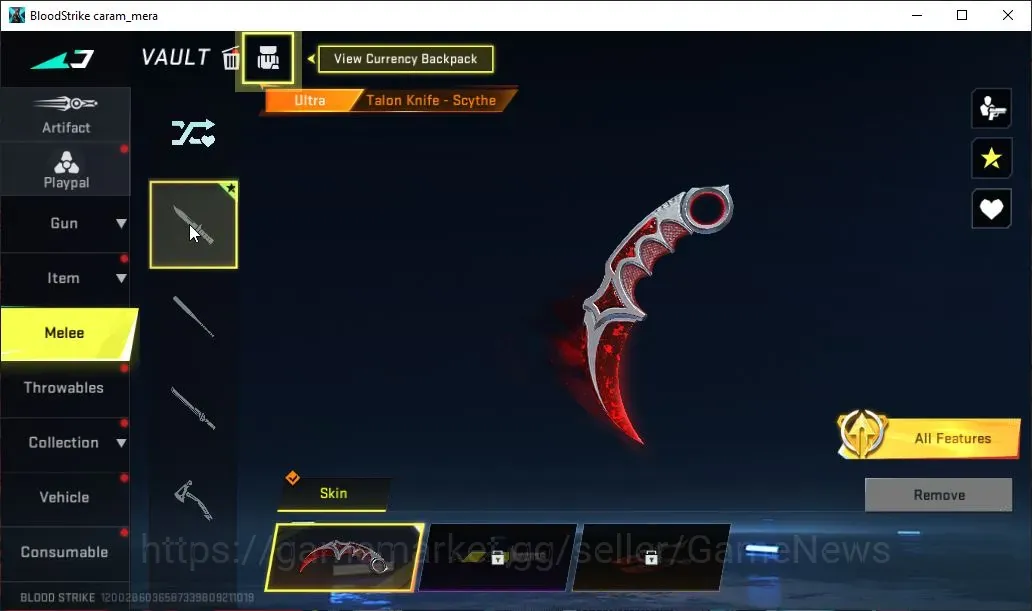 Blood Strike Accounts Starter ASIA|Meele Ultra Talon Knife Scythe|Legendary Vector Celestial,NOVA Rebel Vogue|Fresh Starter 1