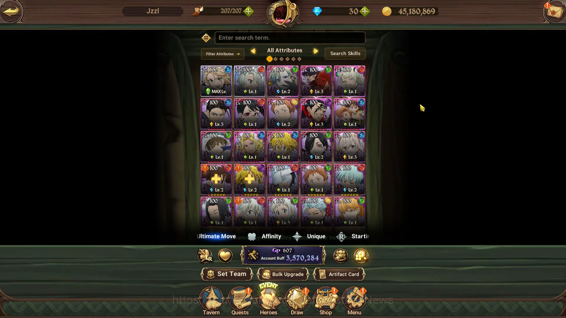 The Seven Deadly Sins: Grand Cross Accounts Midgame Asia|3,5M CC|60 LSeal|2 LR+8