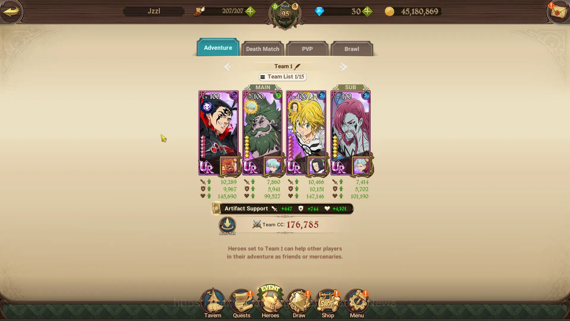 The Seven Deadly Sins: Grand Cross Accounts Midgame Asia|3,5M CC|60 LSeal|2 LR+8 2