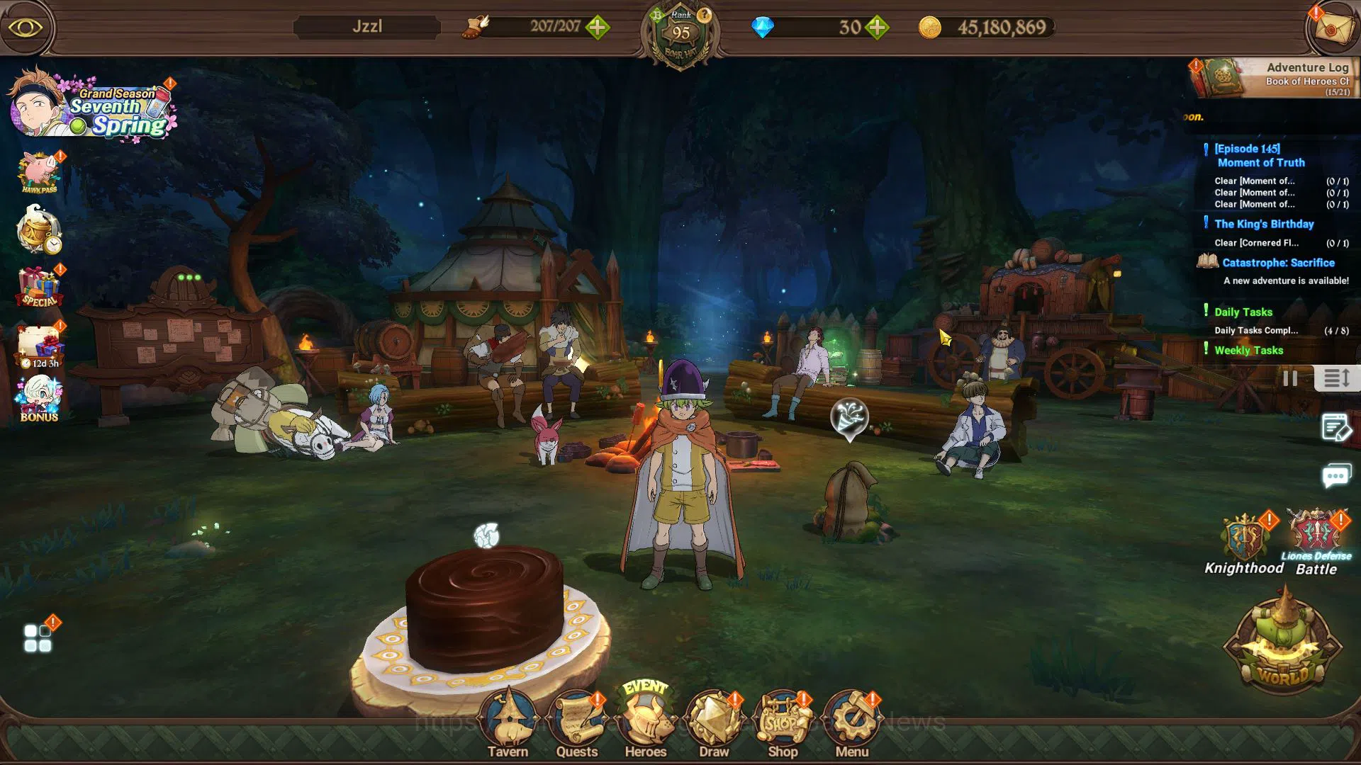 The Seven Deadly Sins: Grand Cross Accounts Midgame Asia|3,5M CC|60 LSeal|2 LR+8 5