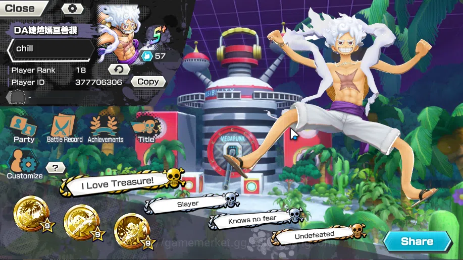 One Piece Bounty Rush Others Global | 5 EX | Rank 18 | Zephyr, 4emperor Monkey  image 1