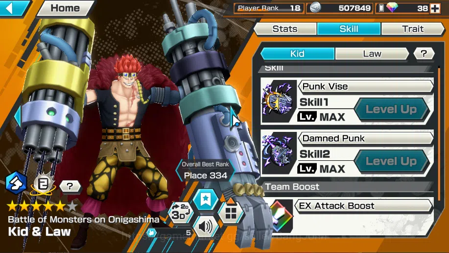 One Piece Bounty Rush Accounts Global | 5 EX | Rank 18 | Zephyr, 4emperor Monkey  image 5