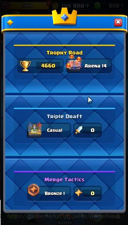 Clash Royale Accounts KTL 11|Trophy 4660|Card 91|1 Hero 2 EVO|5 Champ 16 image 3