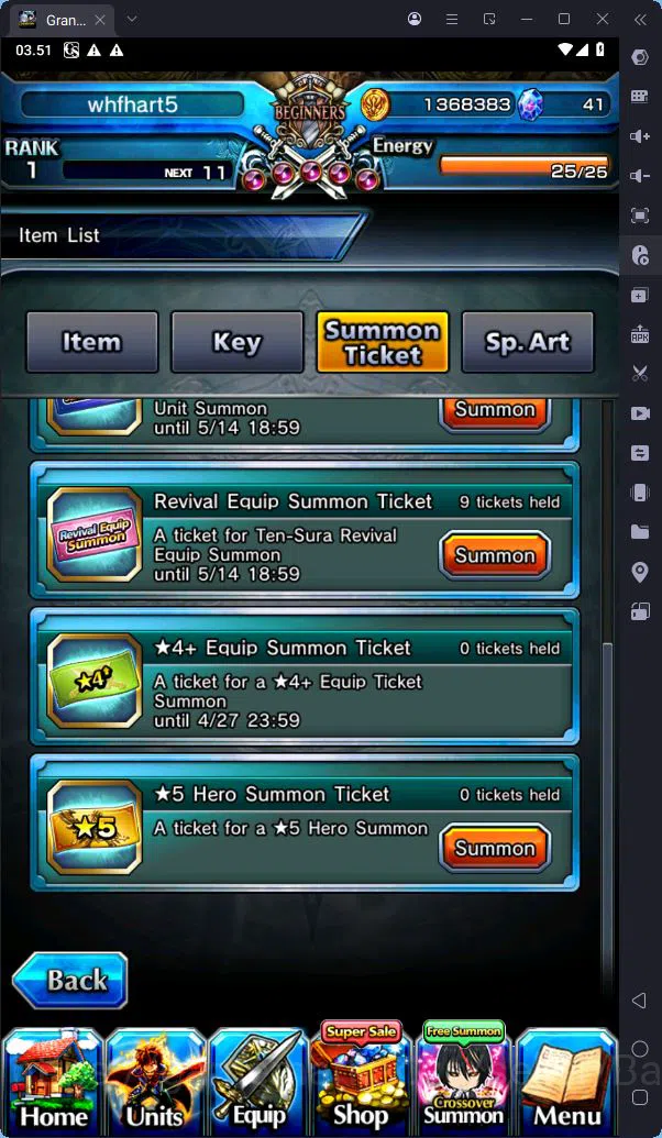 Grand Summoners Accounts [GLOBAL] Rank 1 | 6 Ascend | War Hero Fen | Bunny  image 2