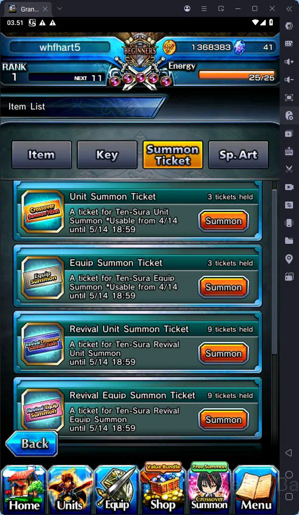 Grand Summoners Accounts [GLOBAL] Rank 1 | 6 Ascend | War Hero Fen | Bunny  image 3