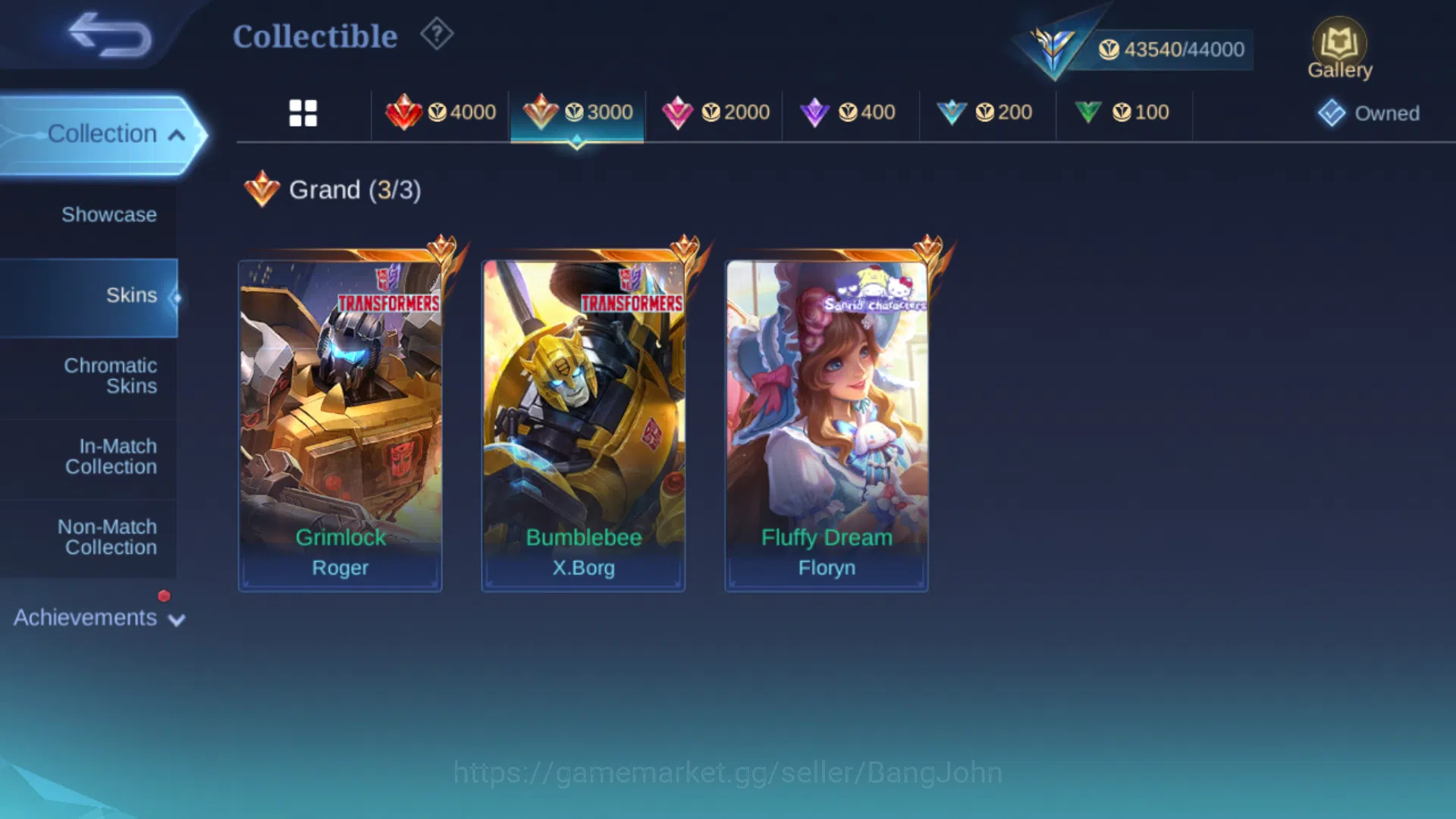 Mobile Legends: Bang Bang Accounts Hero 99 | Skin 171 | Tranformers Xborg | Transfor image 4