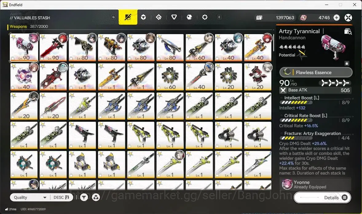 Arknights: Endfield Accounts Asia | Lv 55 | 5 Limit Mi Fu,Laevatain+Sign,Yvonne image 9