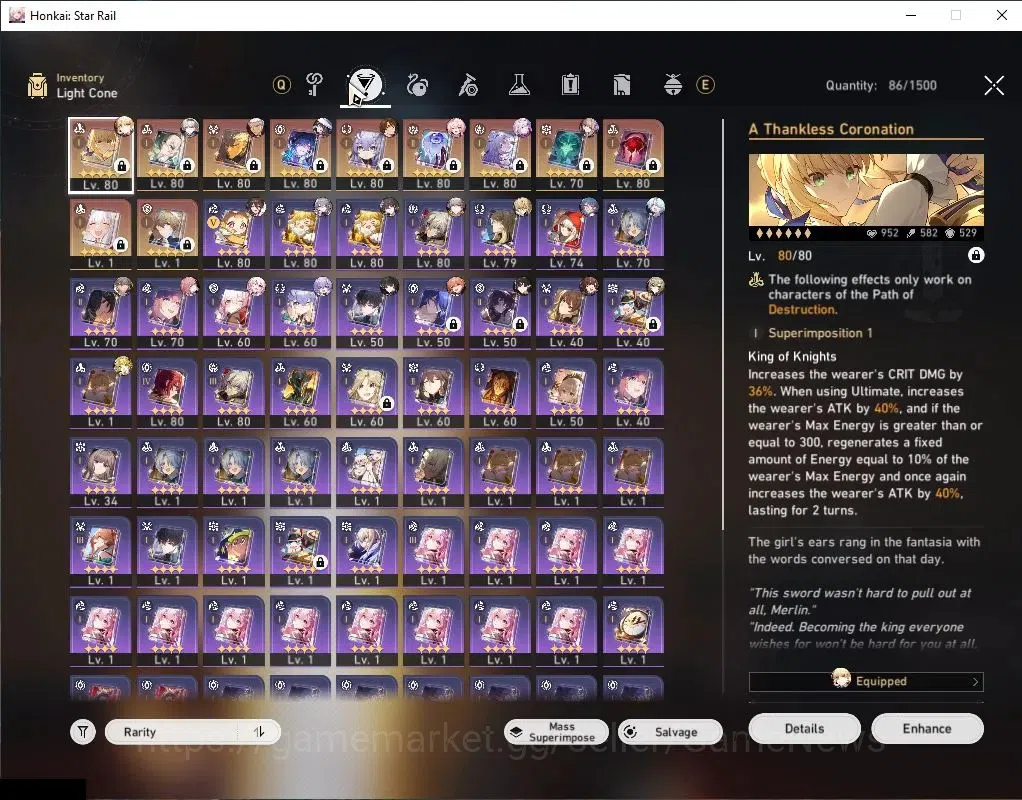 Honkai Star Rail Accounts Asia|TL 70|11 Limited|(Saber E1,Casto,Firefly,The image 6