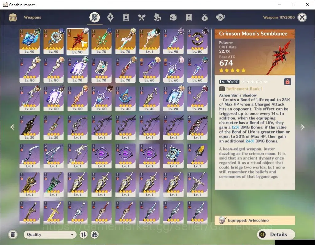 Genshin Impact Accounts ASIA|AR 57|Prem team Arlecchino|6Limited+3(*5Wep)| image 15