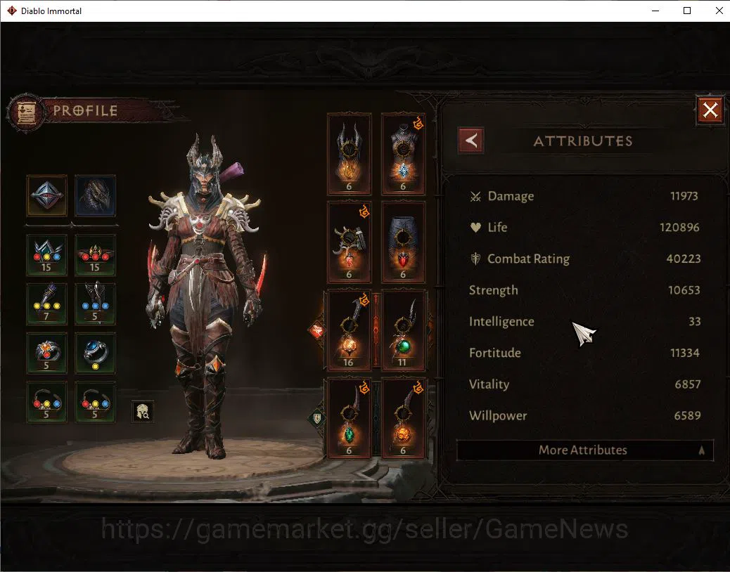 Diablo Immortal Accounts SEA-ANU|Change Server ON|Lv60(908)|Tempest|CR 40K| image 2