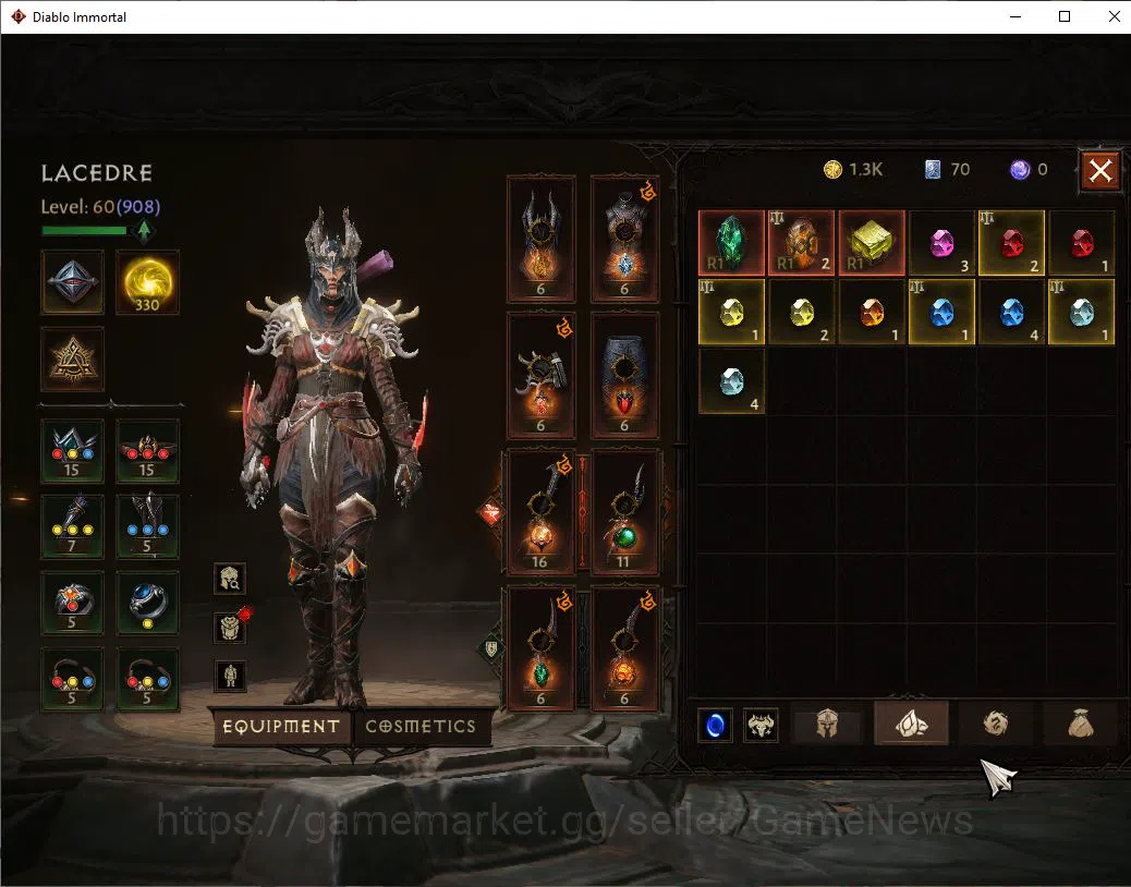 Diablo Immortal Accounts SEA-ANU|Change Server ON|Lv60(908)|Tempest|CR 40K| image 5
