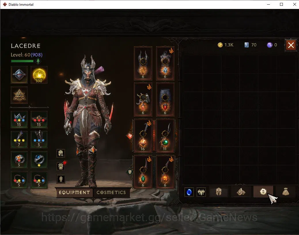 Diablo Immortal Accounts SEA-ANU|Change Server ON|Lv60(908)|Tempest|CR 40K| image 6