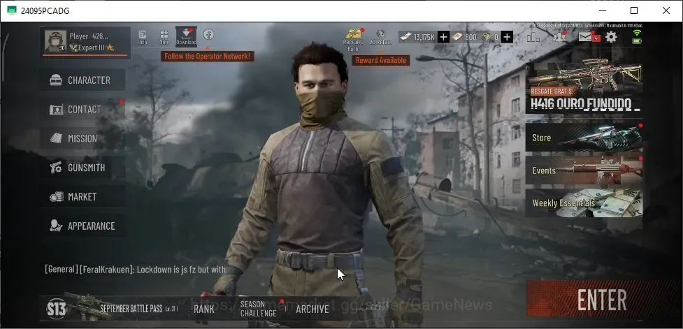 Arena Breakout Accounts High Value MOBILE|Lvl 30|SV 21M|CV 13M|MG H416|Crowbar|OF AKM,SI AK-102,CE MP5,Abomi Vector 9,SI 1