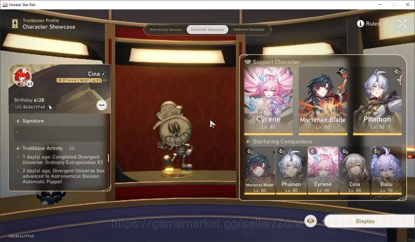 Honkai Star Rail Accounts Others ASIA|TL63|12x Lim|Acheron|Sparkle|Seele|Huohuo|Mortenax Blade+Sign LC|TakeMail(HSR720Z) 11