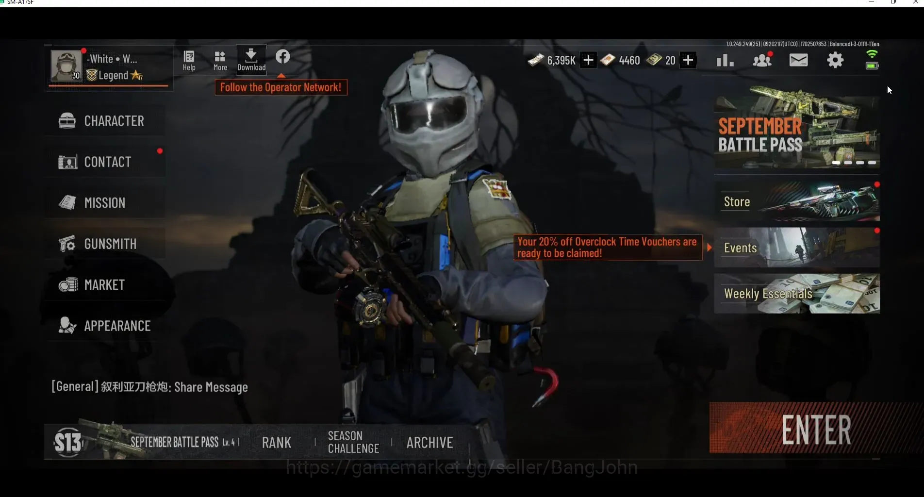 Arena Breakout Accounts High-End Mobile | LV 30 | SV 71,4M | CV 6,3M | Exclusive MG M416,Symphony,Decree VSS 1