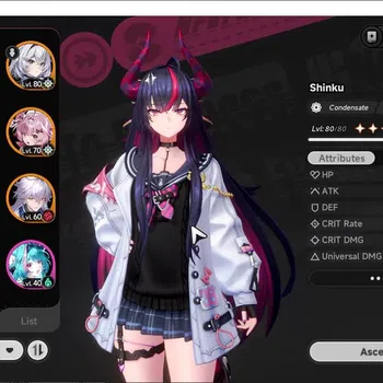 Neverness to Everness Accounts GLOBAL SEA|HL 51|TL 39|10 S-Class 3 Lmt[(ShinkuA2+Sign,Hotori)+Skin,Nanally]|4 Glider|Many