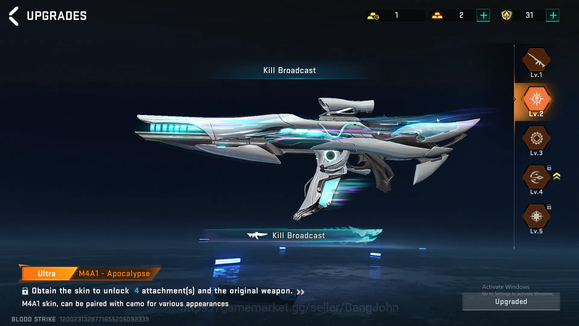 Blood Strike Accounts ASIA|COLLAB=KAG-6|ULTRA=ORIGIN-12,M4A1 AND 9 SKIN  image 3