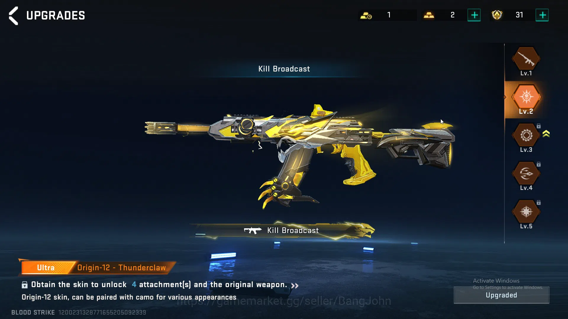 Blood Strike Accounts ASIA|COLLAB=KAG-6|ULTRA=ORIGIN-12,M4A1 AND 9 SKIN  image 5