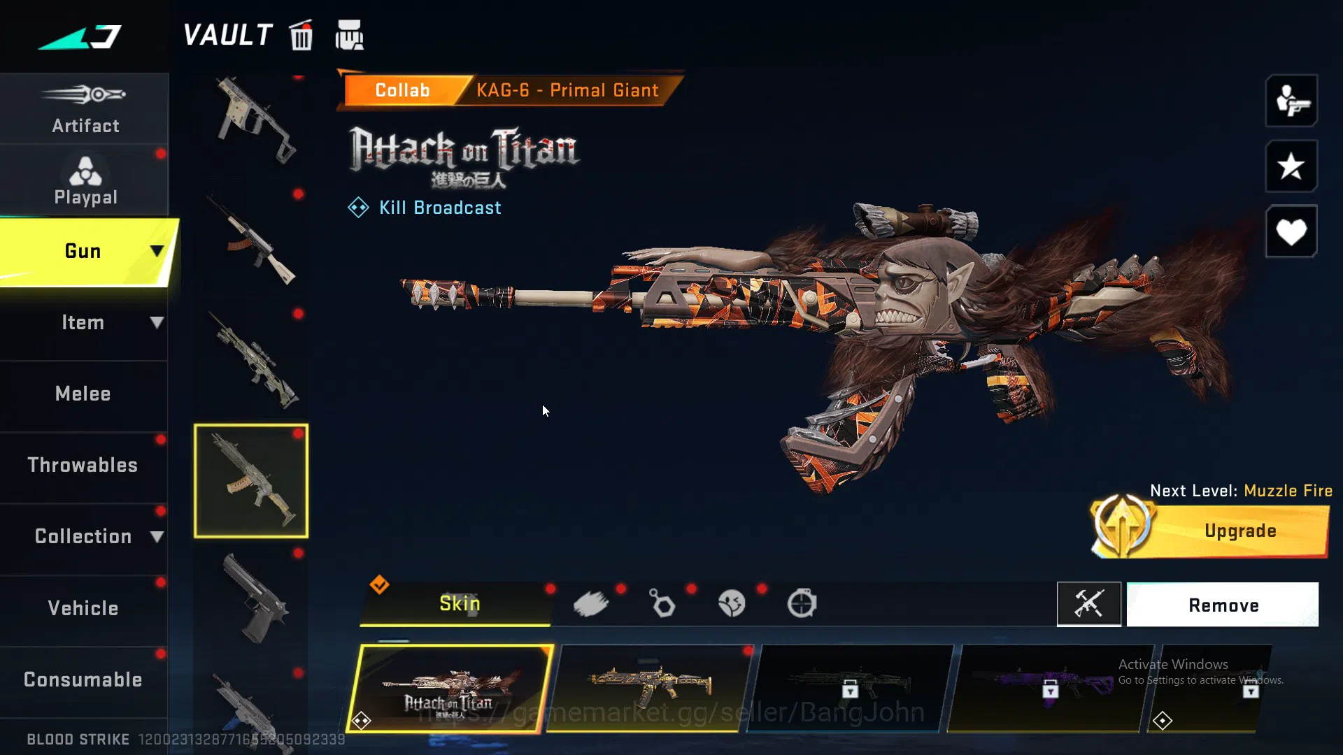 Blood Strike Accounts ASIA|COLLAB=KAG-6|ULTRA=ORIGIN-12,M4A1 AND 9 SKIN  image 8